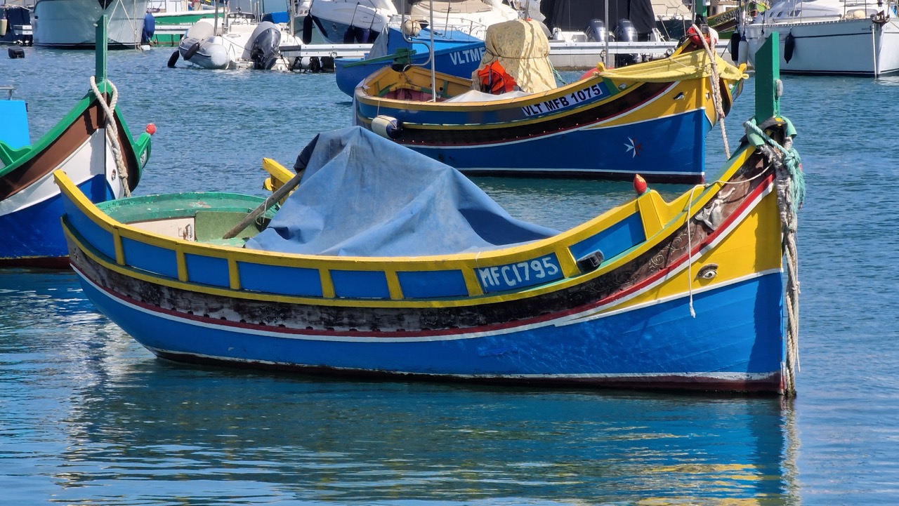 Marsaxlokk kikötői hajók